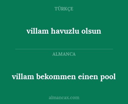 villam bekommen einen pool - villam havuzlu olsun