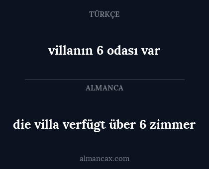 die villa verfügt über 6 zimmer - villanın 6 odası var