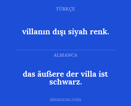 villanın dışı siyah renk. - das äußere der villa ist schwarz.