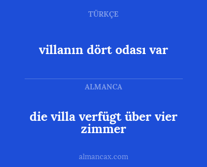 die villa verfügt über vier zimmer - villanın dört odası var