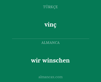 wir winschen - vinç