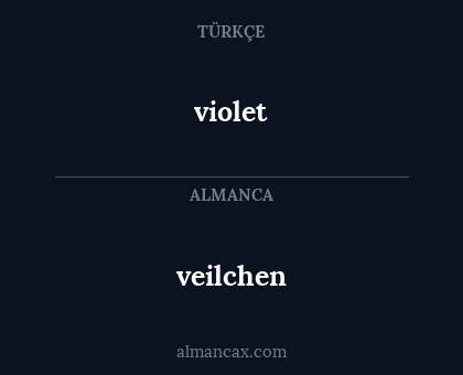 violet - veilchen