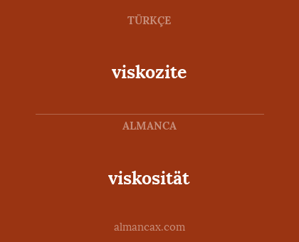 viskosität - viskozite