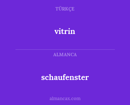 schaufenster - vitrin