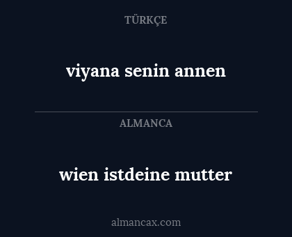 wien istdeine mutter - viyana senin annen
