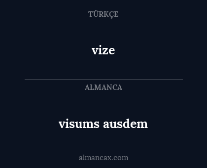 vize - visums ausdem