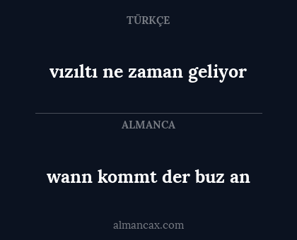 wann kommt der buz an - vızıltı ne zaman geliyor