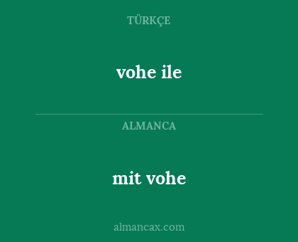 vohe ile - mit vohe