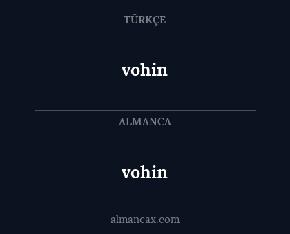 vohin - vohin