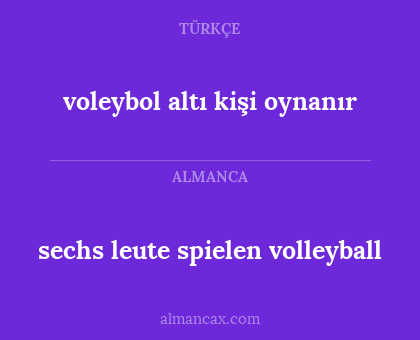 sechs leute spielen volleyball - voleybol altı kişi oynanır