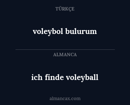 voleybol bulurum - ich finde voleyball