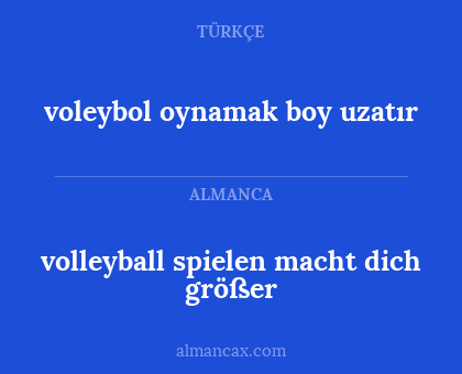 voleybol oynamak boy uzatır - volleyball spielen macht dich größer