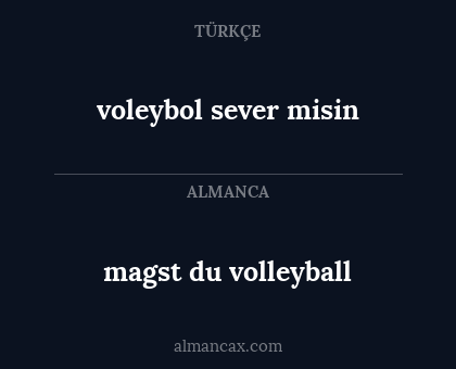 voleybol sever misin - magst du volleyball