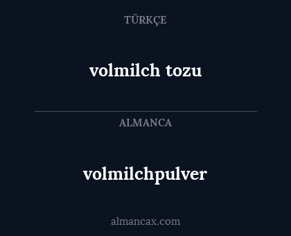 volmilchpulver - volmilch tozu