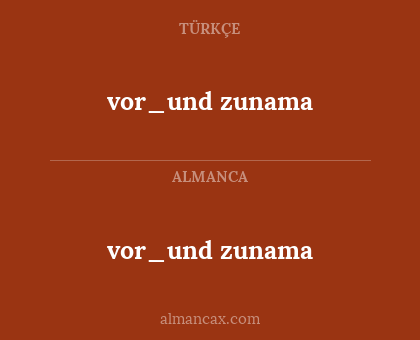 vor_und zunama - vor_und zunama