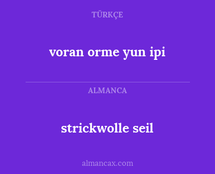 voran orme yun ipi - strickwolle seil