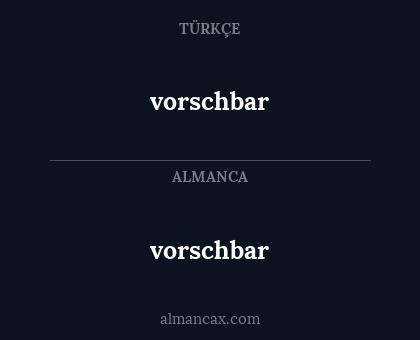 vorschbar - vorschbar