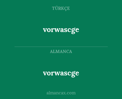 vorwascge - vorwascge