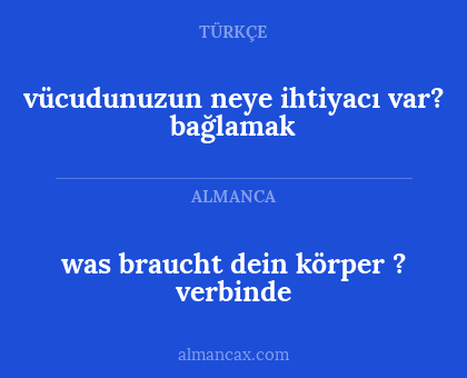 was braucht dein körper ? verbinde - vücudunuzun neye ihtiyacı var? bağlamak