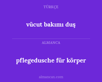 pflegedusche für körper - vücut bakımı duş