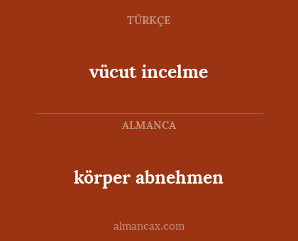 vücut incelme - körper abnehmen