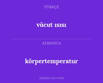 körpertemperatur - vücut ısısı