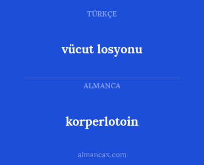 vücut losyonu - korperlotoin