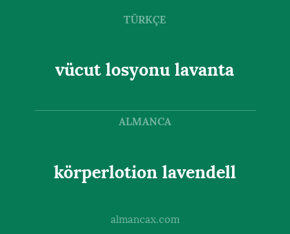 vücut losyonu lavanta - körperlotion lavendell
