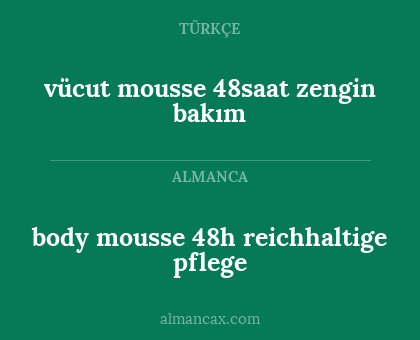 vücut mousse 48saat zengin bakım - body mousse 48h reichhaltige pflege