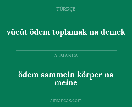 ödem sammeln körper na meine - vücüt ödem toplamak na demek