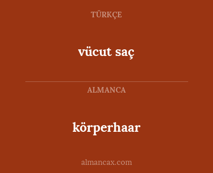 vücut saç - körperhaar