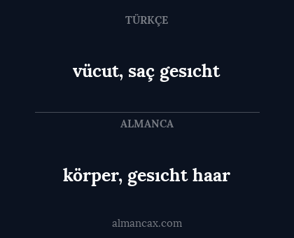 körper, gesıcht haar - vücut, saç gesıcht