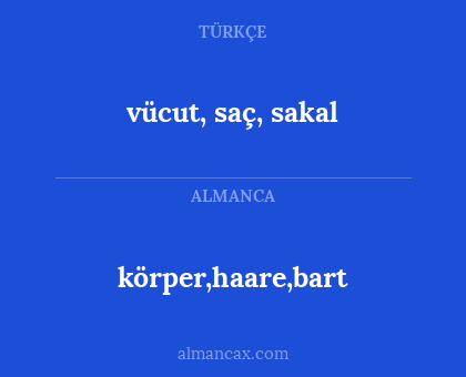körper,haare,bart - vücut, saç, sakal