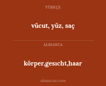 körper,gesıcht,haar - vücut, yüz, saç