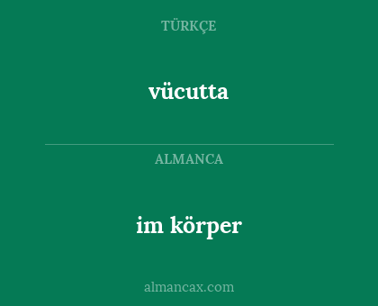 im körper - vücutta