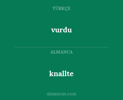 knallte - vurdu