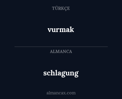 vurmak - schlagung