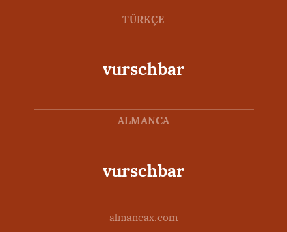 vurschbar - vurschbar