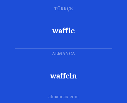 waffeln - waffle