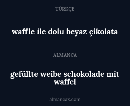 waffle ile dolu beyaz çikolata - gefüllte weibe schokolade mit waffel