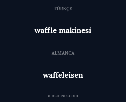 waffeleisen - waffle makinesi