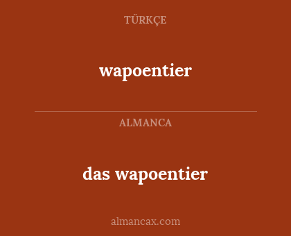 das wapoentier - wapoentier