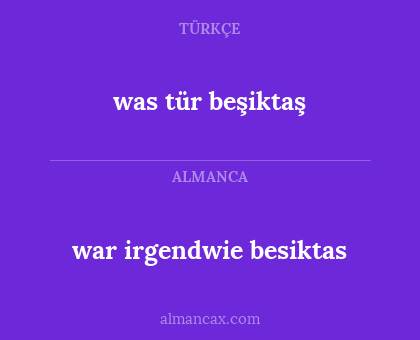 war irgendwie besiktas - was tür beşiktaş