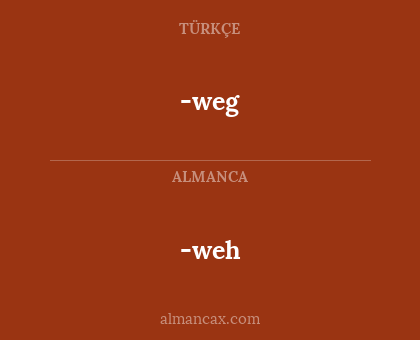 -weh - -weg