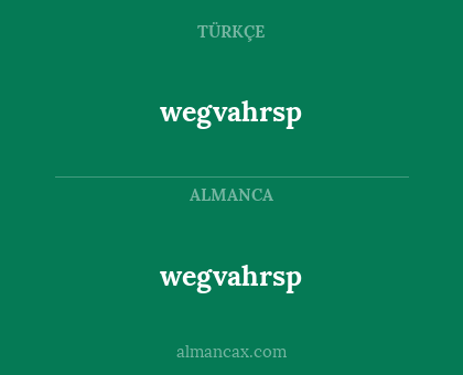wegvahrsp - wegvahrsp