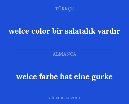 welce farbe hat eine gurke - welce color bir salatalık vardır