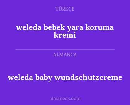 weleda bebek yara koruma kremi - weleda baby wundschutzcreme