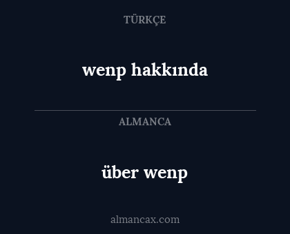 über wenp - wenp hakkında
