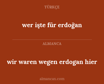 wer işte für erdoğan - wir waren wegen erdogan hier