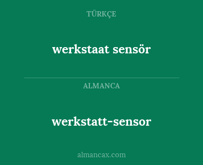 werkstaat sensör - werkstatt-sensor